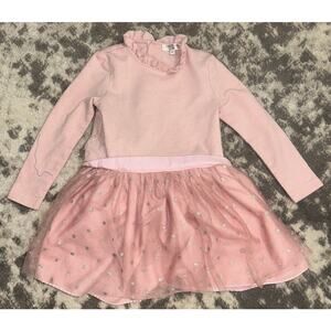 Charabia Girls' Pink Tutu Long Sleeve Winter Dress - Size 4A